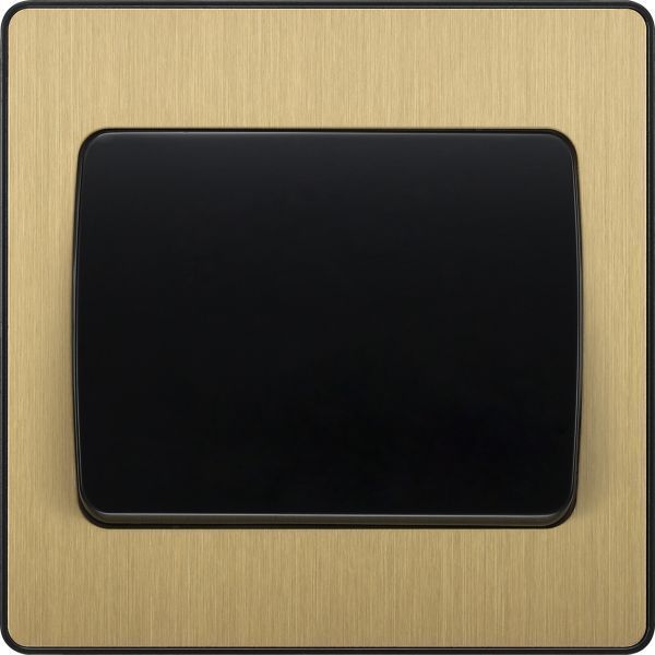 BG Evolve Satin Messing schraubenlose Schalter & Steckdosen schwarze Einsätze Vollsortiment - Bild 8 von 50