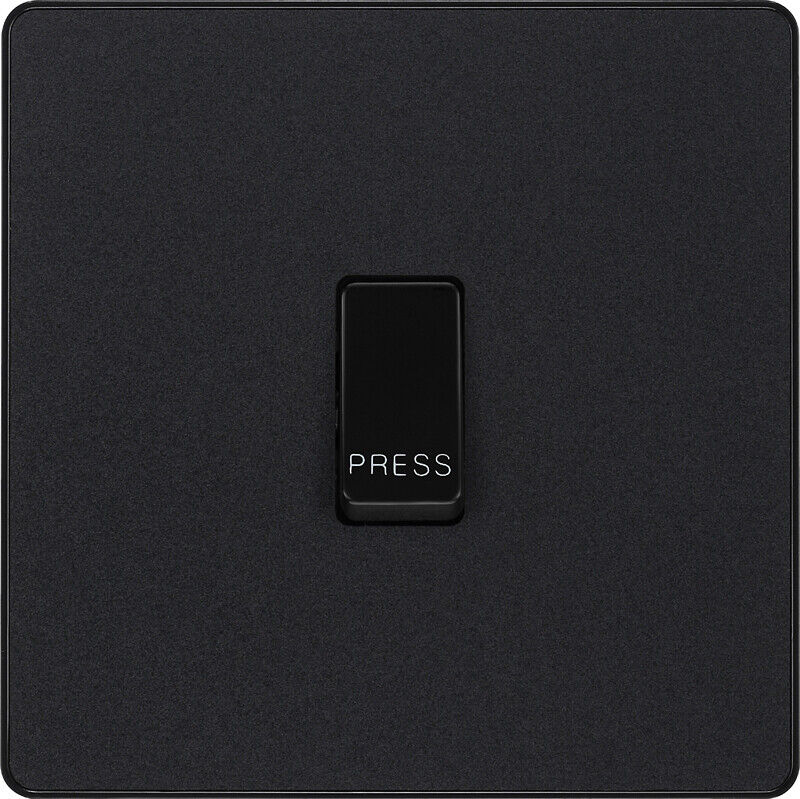 BG Evolve Matt Black Screwless Switches & Sockets Black Inserts Full Range - Picture 22 of 33