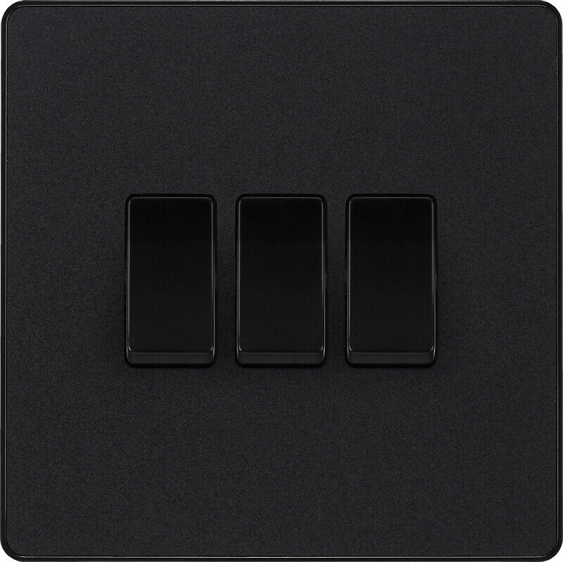 BG Evolve Matt Black Screwless Switches & Sockets Black Inserts Full Range - Picture 29 of 33