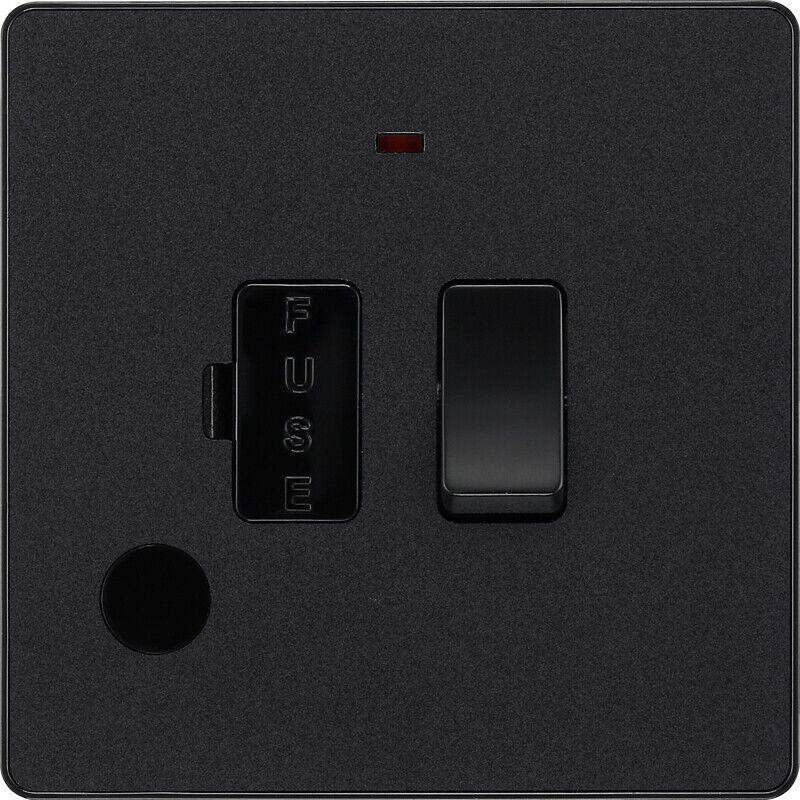 BG Evolve Matt Black Screwless Switches & Sockets Black Inserts Full Range - Picture 28 of 33