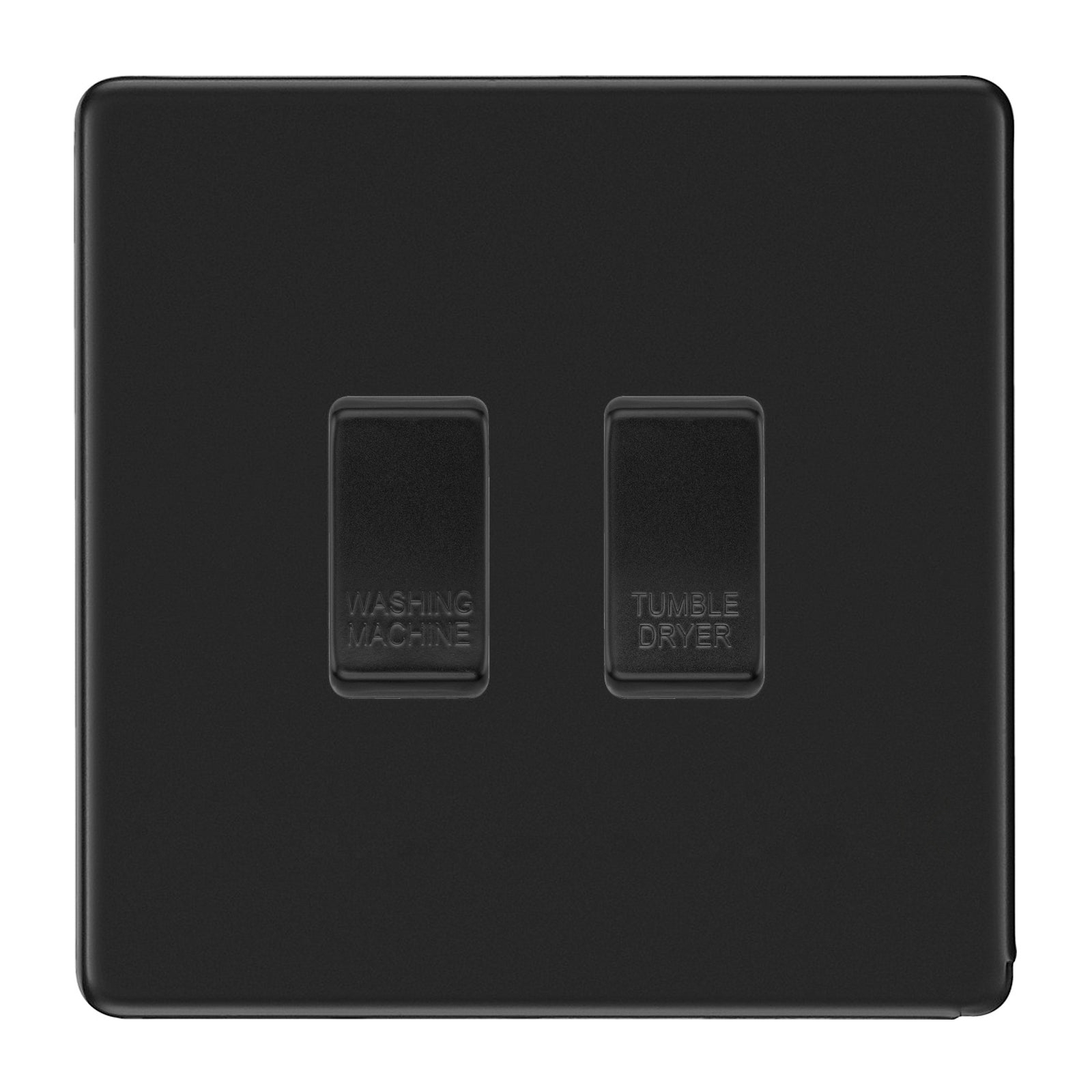 BG Screwless Matt Black Custom Grid Switch Panel Labelled Kitchen Appliance