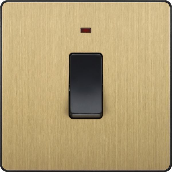 BG Evolve Satin Messing schraubenlose Schalter & Steckdosen schwarze Einsätze Vollsortiment - Bild 21 von 50