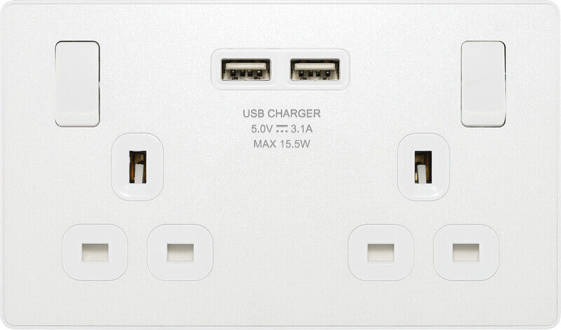 Interruptores y enchufes BG Evolve blanco nacarado sin tornillos gama completa - Imagen 15 de 50