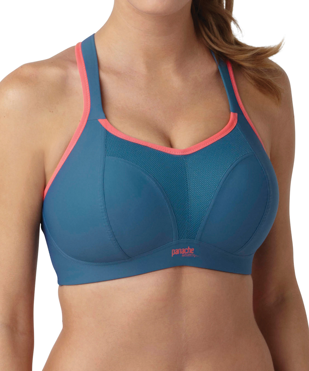 Panache Sports Bra 7341 A/B Non Wired Moulded Cups Racerback Reduces Bounce - Picture 48 of 102