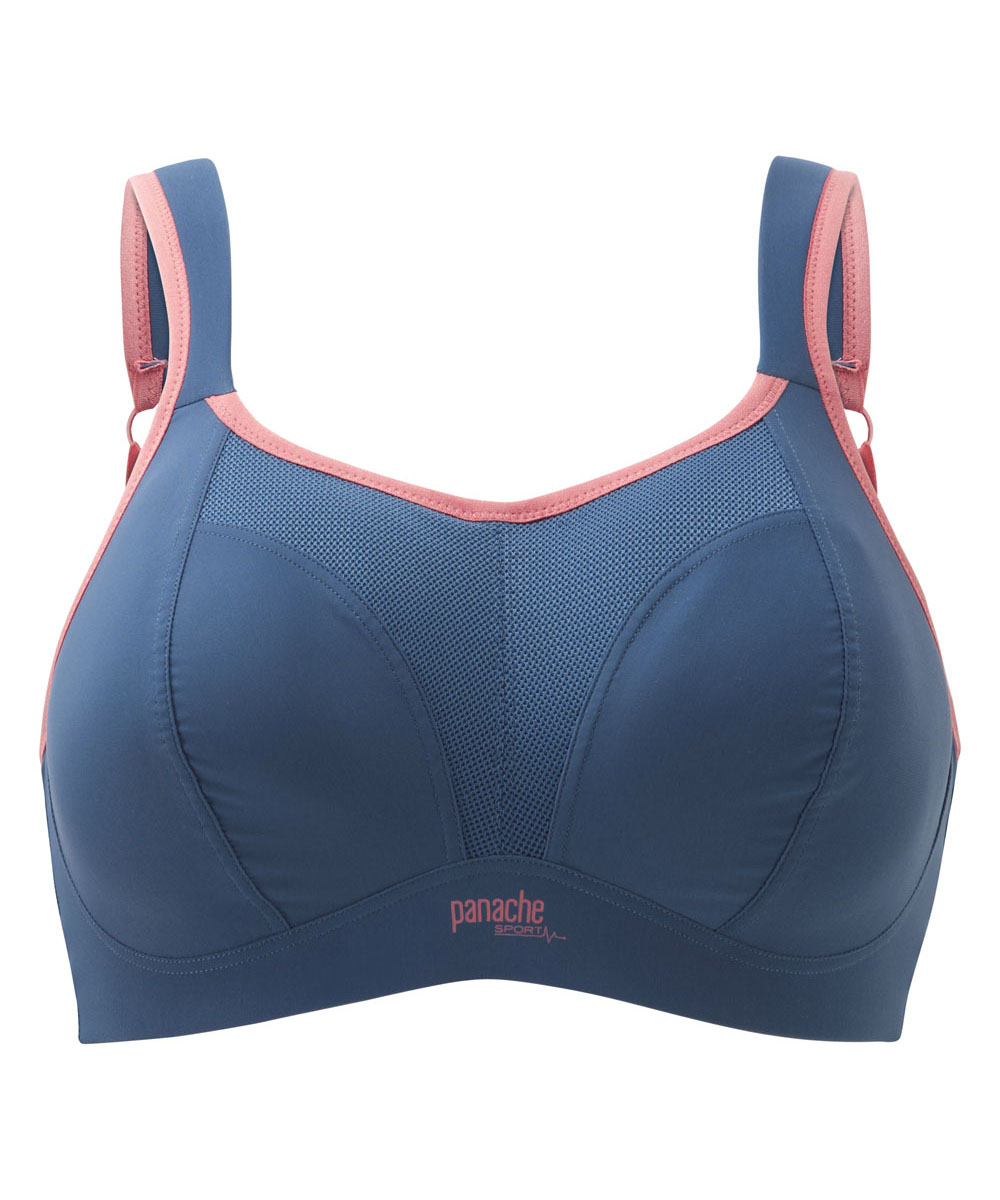 Panache Sports Bra 7341 A/B Non Wired Moulded Cups Racerback Reduces Bounce - Picture 51 of 102
