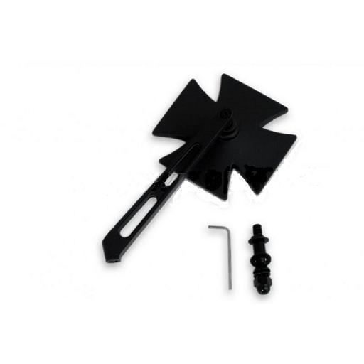 Maltese Iron Cross Mirrors (Pair) for HarleyDavidson, Black eBay