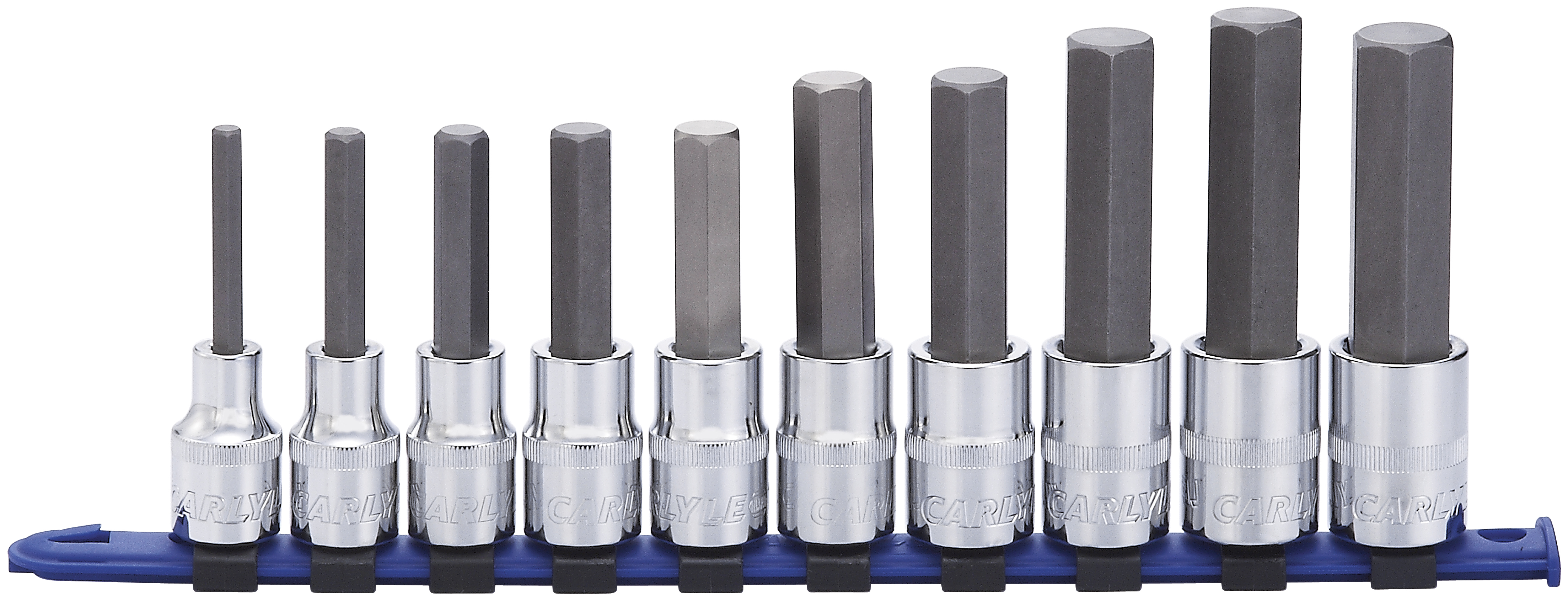 10 PC 1/2IN DR METRIC HEX BIT SOCKET SET BSH1210M CARLYLE TOOLS eBay