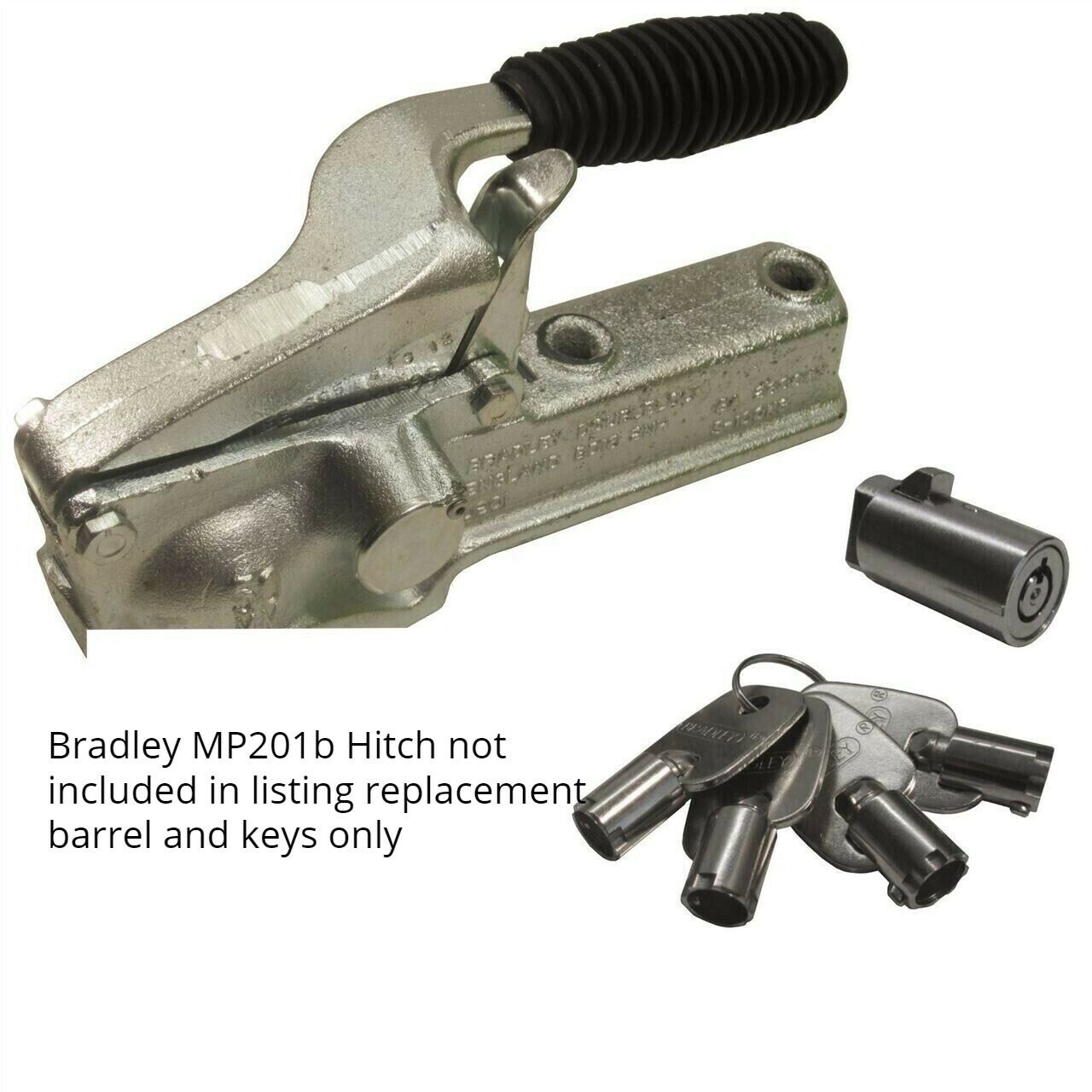 Bradley Trailer Hitch lock, Barrel Lock for Bradley Coupling, Integral