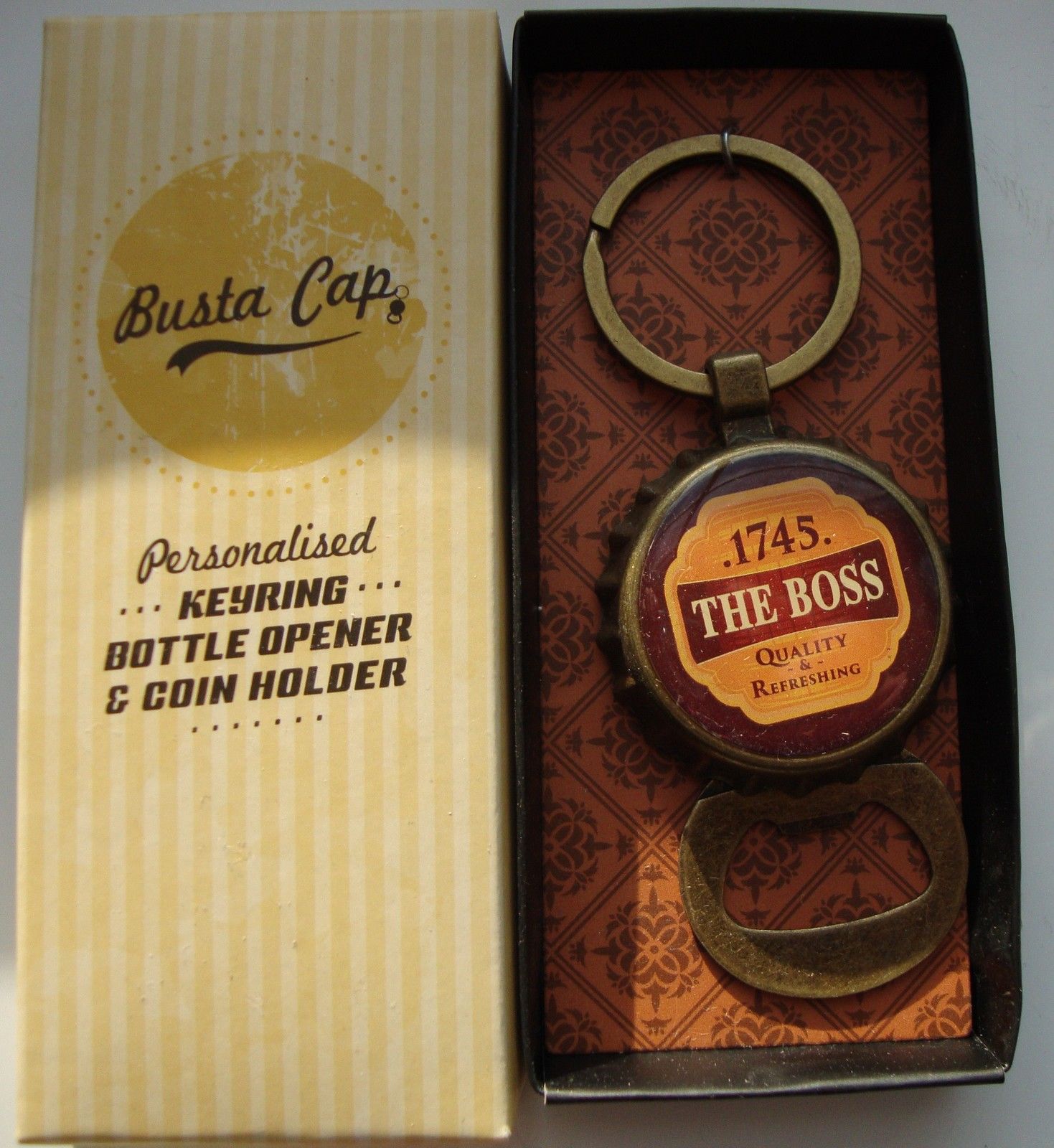 Personlised Keyring £Coin Holder Bottle opener In one Grandad Dad Son Brother - Picture 14 of 14