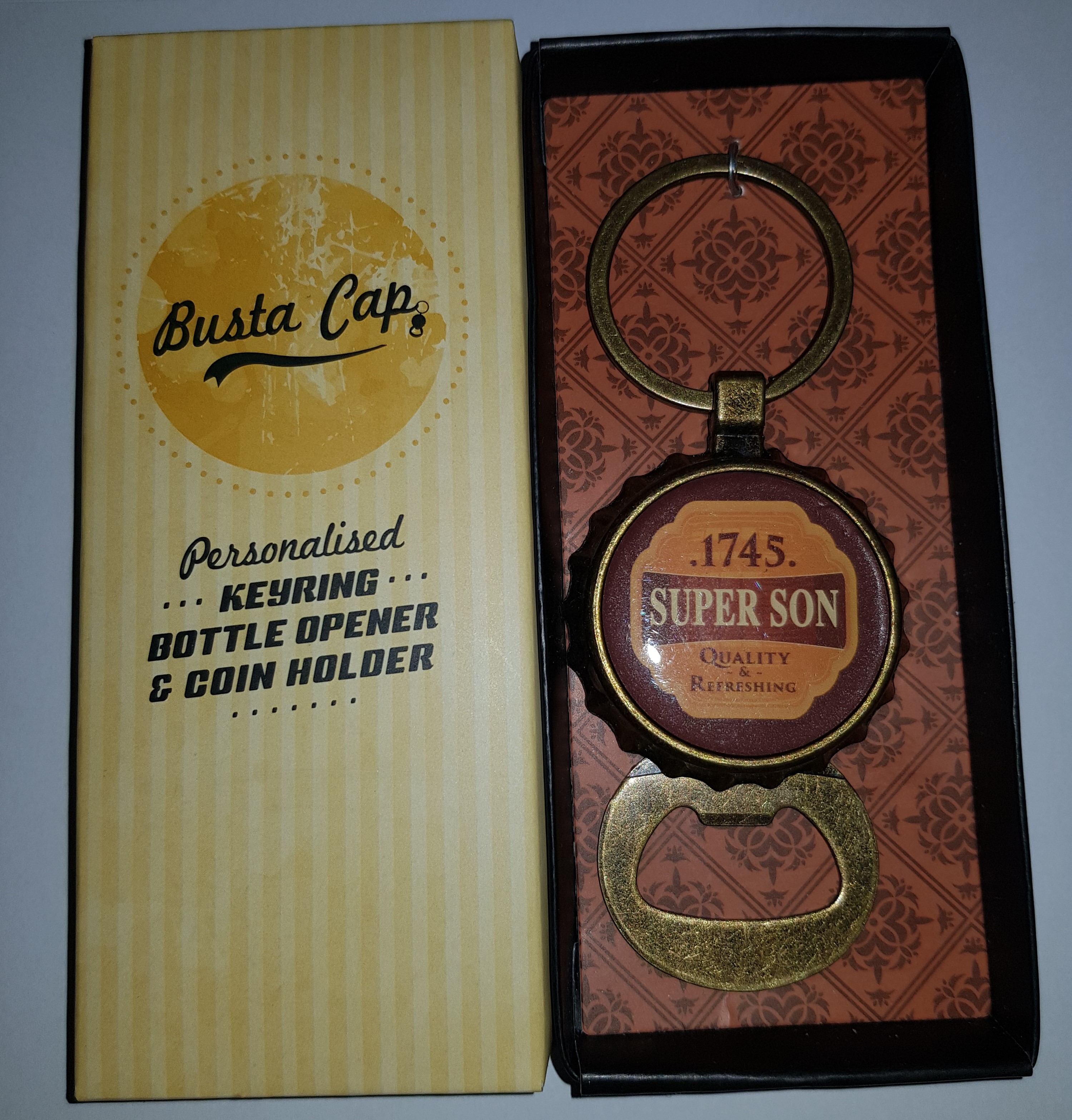 Personlised Keyring £Coin Holder Bottle opener In one Grandad Dad Son Brother - Picture 13 of 14